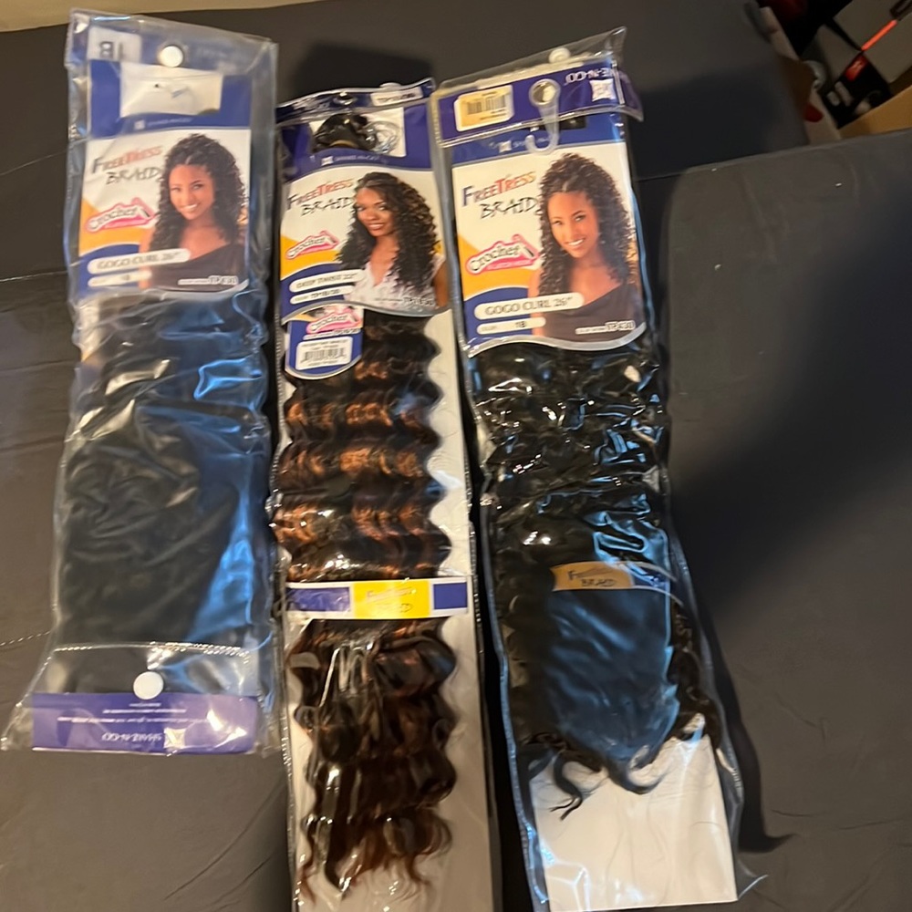 Freetress Braid Crochet Extensions Hair Bundle 1B & 1B/30